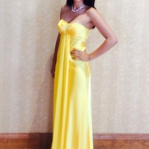 Silky prom pageant dress